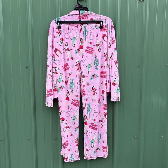 Velour Notch Collar Pajama Top & Pants Lounge Sleep 2-Piece Set Size 2X - Picture 2 of 6